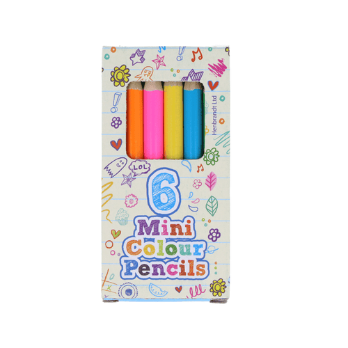 PoundFun Mini Colour Pencils - Set of 6 Portable Drawing Art Supplies