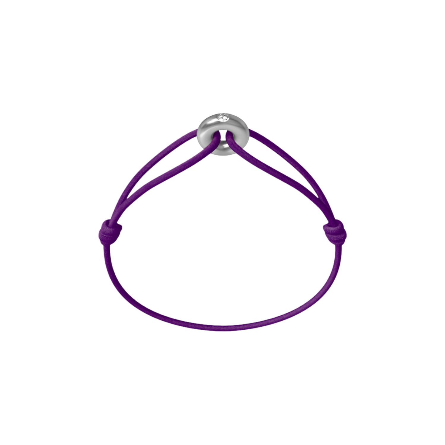 Mini Silver Soho Diamond Cord Bracelet