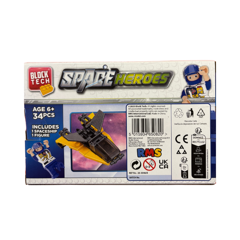 PoundFun Mini Block Tech Space Heroes Building Set - Astronaut Figures