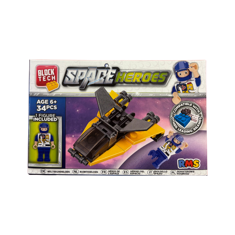 PoundFun Mini Block Tech Space Heroes Building Set - Astronaut Figures