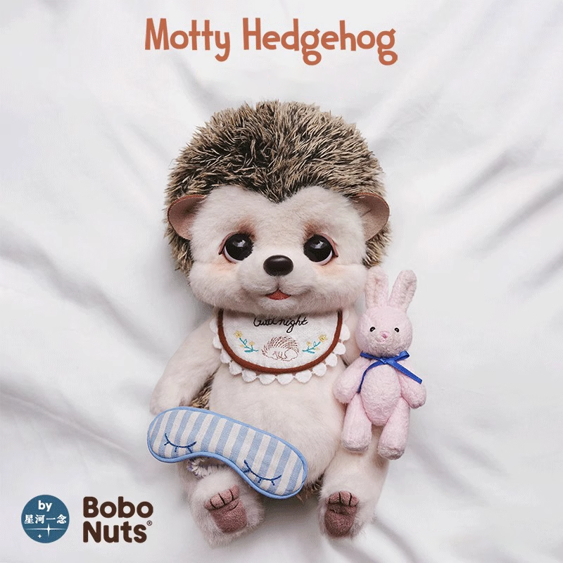 LuLuFun Studio Motty Hedgehog Plush Toy – Handmade Soft Boucle Stuffed Animal