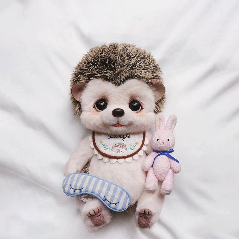 LuLuFun Studio Motty Hedgehog Plush Toy – Handmade Soft Boucle Stuffed Animal