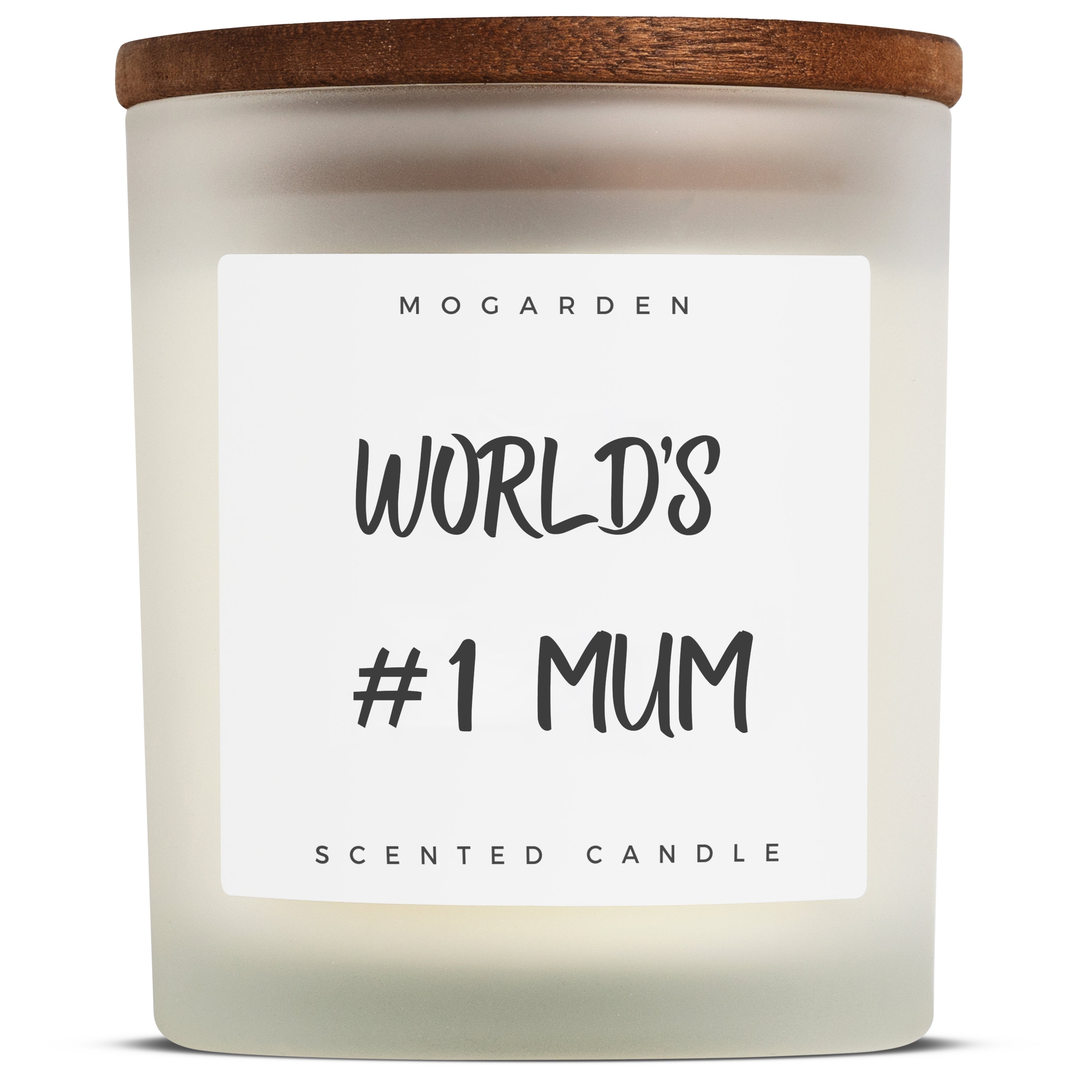 Mogarden Vanilla Amber Scented Candle - Natural Soy Wax Mum Gift 220g