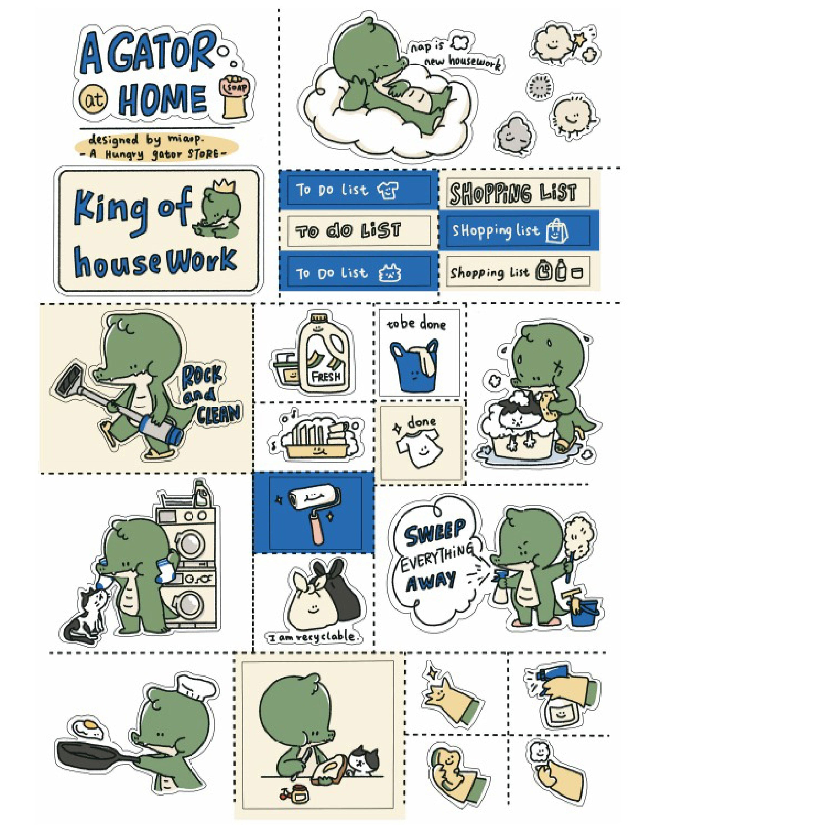 Daily Plan Planner Stickers | A Gator Life A6 Journaling Sheet