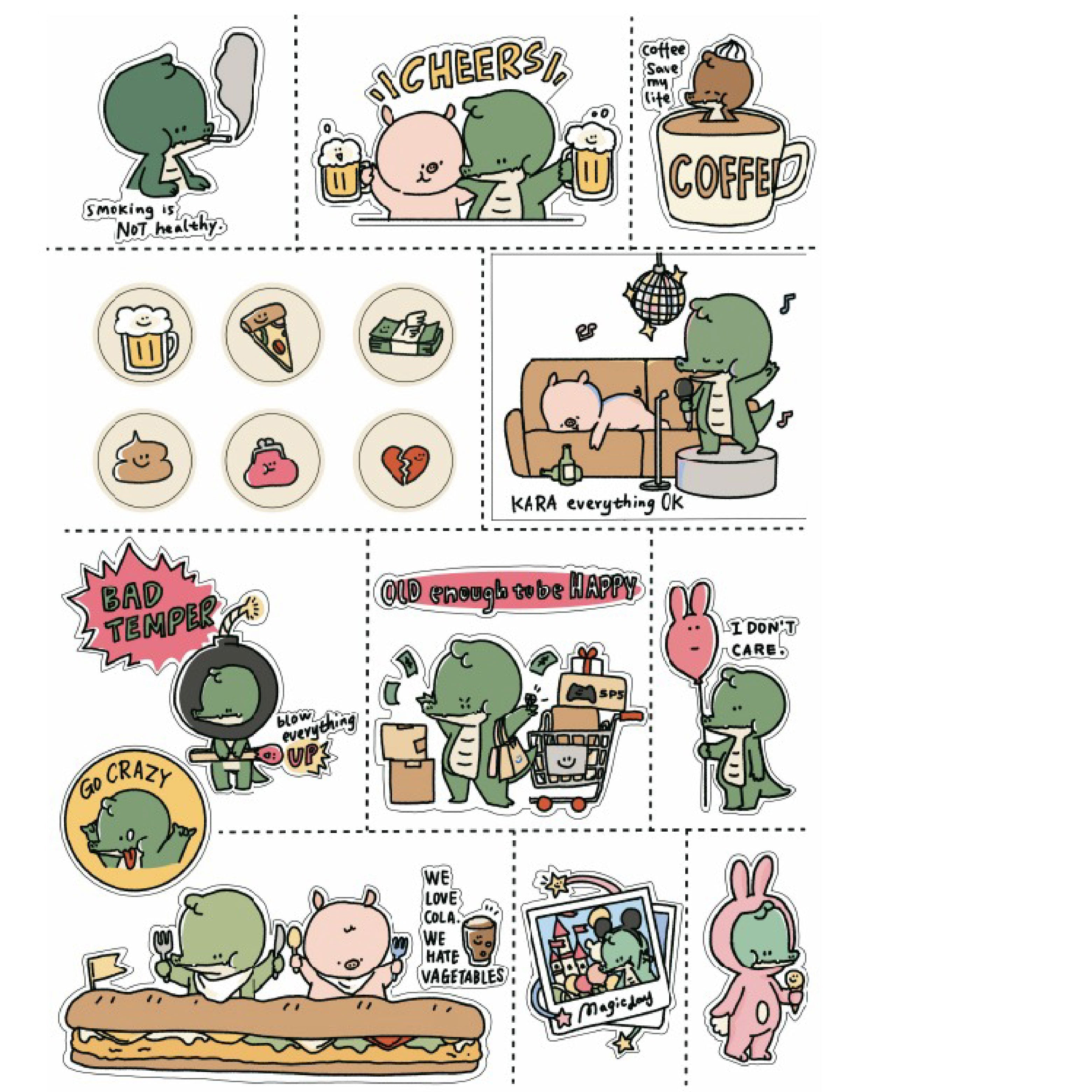 Daily Plan Planner Stickers | A Gator Life A6 Journaling Sheet