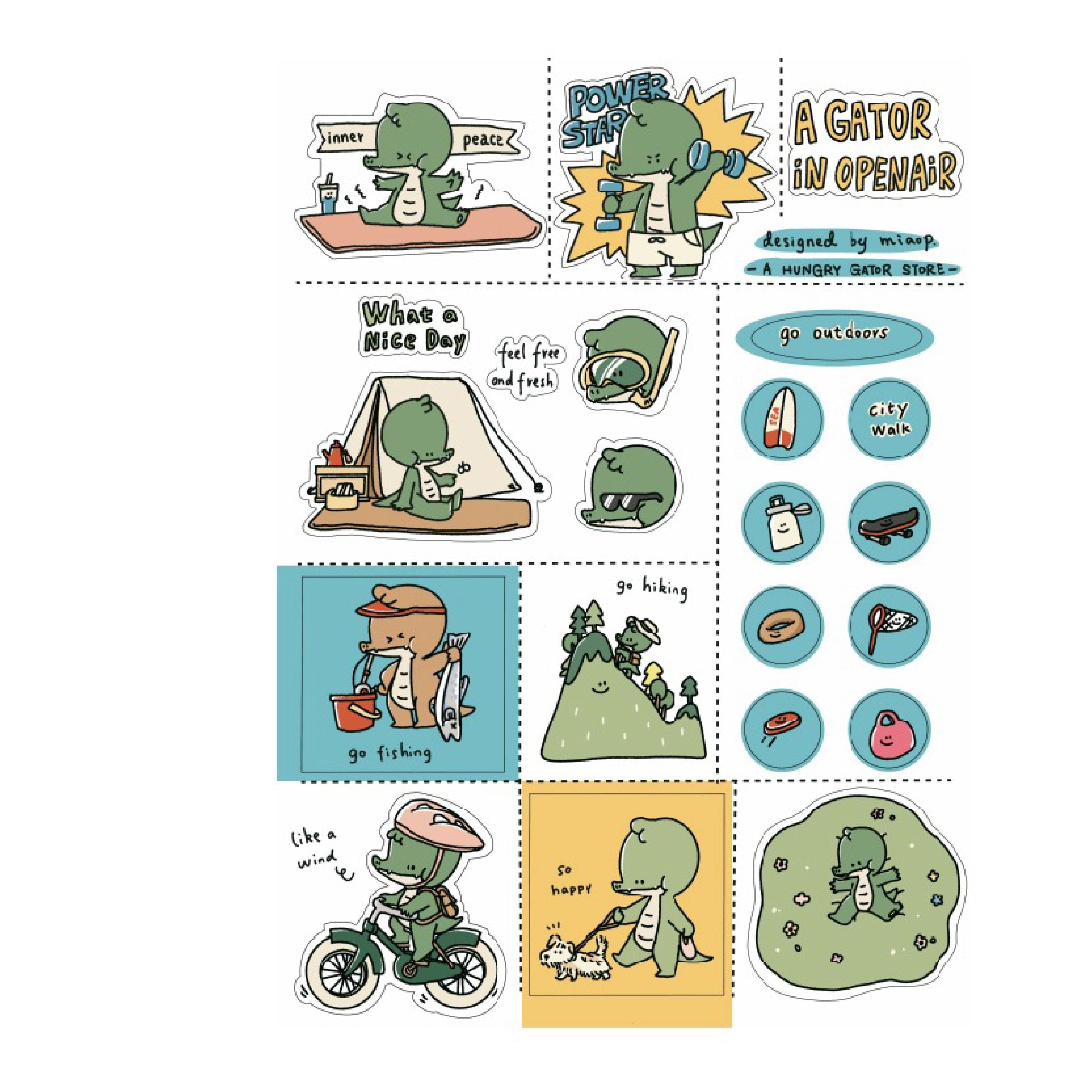 Daily Plan Planner Stickers | A Gator Life A6 Journaling Sheet