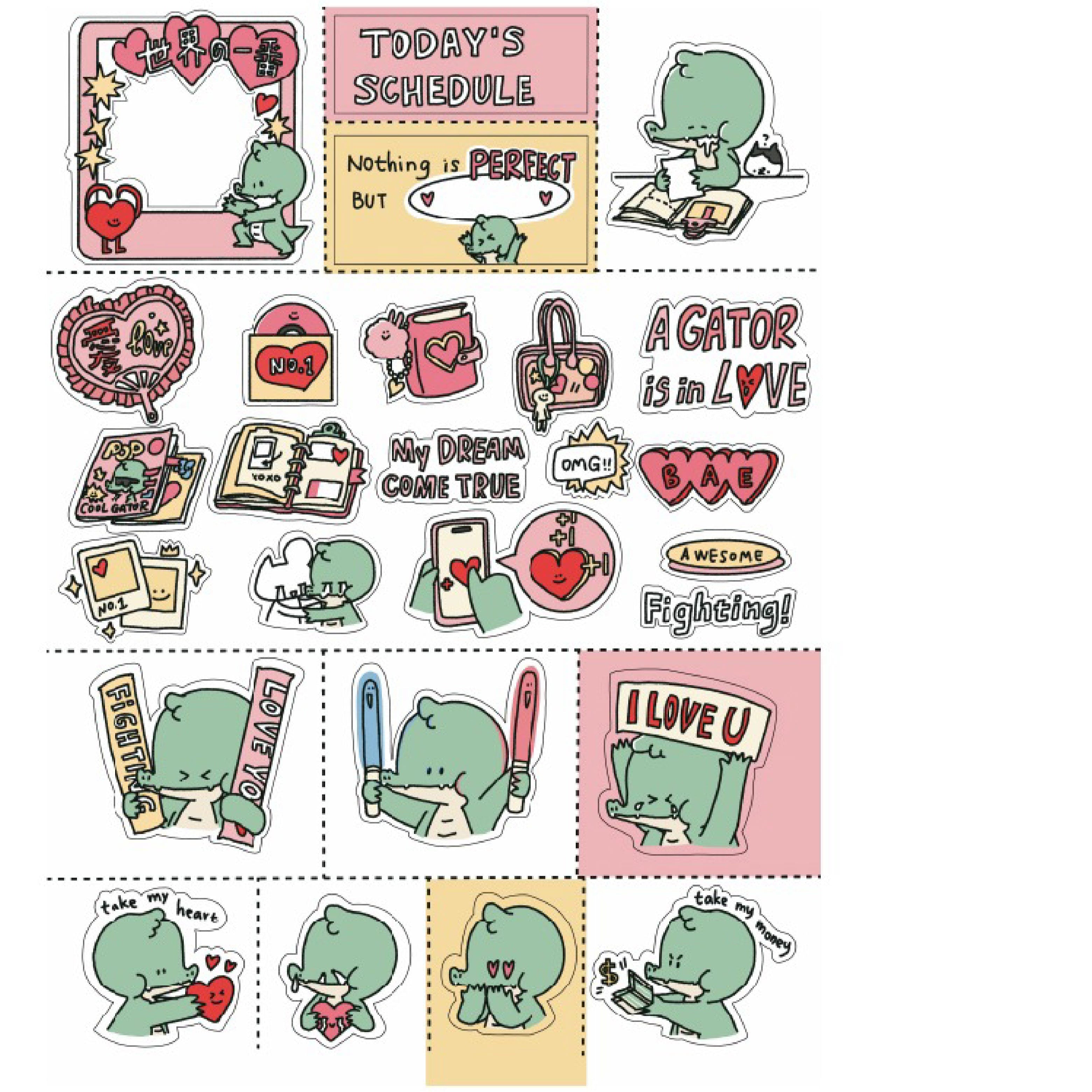 Daily Plan Planner Stickers | A Gator Life A6 Journaling Sheet