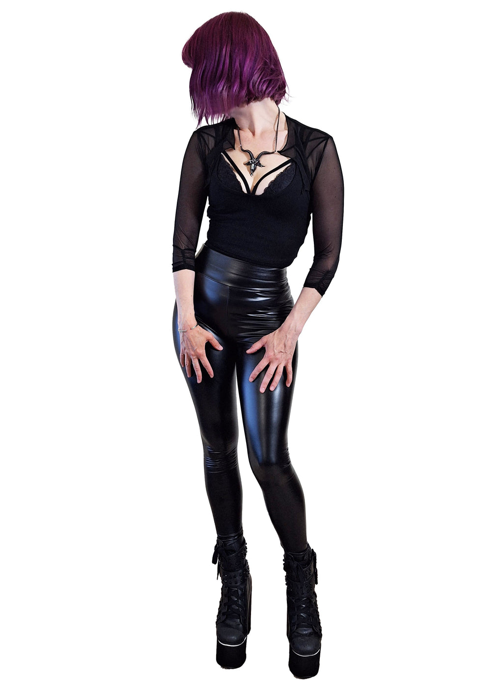 Necessary Evil Cybele Black Mesh Bat Wing Bolero – Gothic Shrug