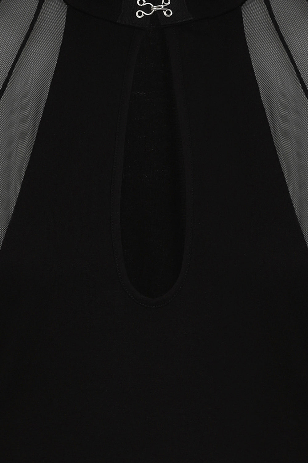 Necessary Evil Vespertilio Batwing Top – Black Mesh Gothic Long Sleeve
