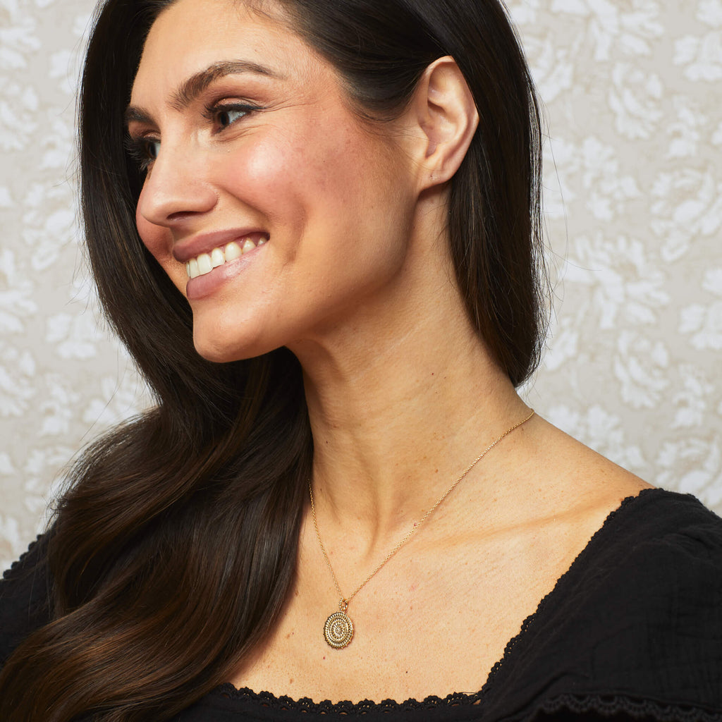 Katya Sunflowers Necklace | Gold Plated Recycled Sterling Silver