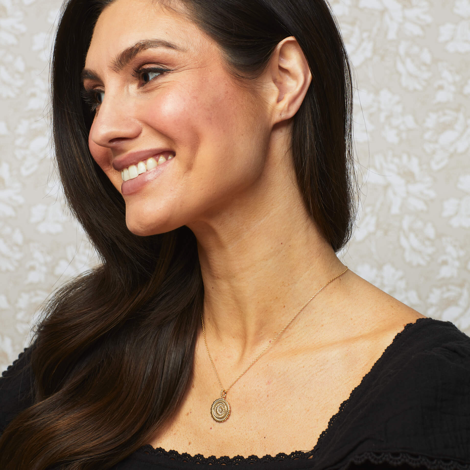 Katya Sunflowers Necklace | Gold Plated Recycled Sterling Silver