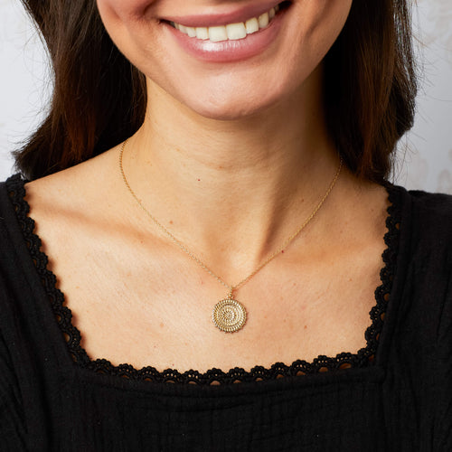Katya Sunflowers Necklace | Gold Plated Recycled Sterling Silver