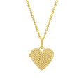 Laura Ashley Picnic Basket Weave Heart Locket Necklace | Gecko Jewellery