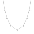 Diamonfire Zirconia Station Necklace – Sterling Silver Four Claw Set