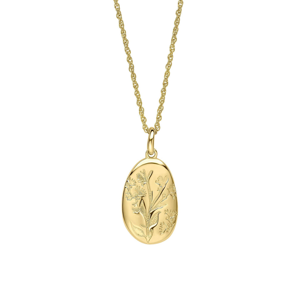 Laura Ashley Farlington Flowers Necklace | Gold Plated Silver Pendant