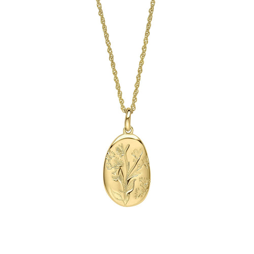 Laura Ashley Farlington Flowers Necklace | Gold Plated Silver Pendant