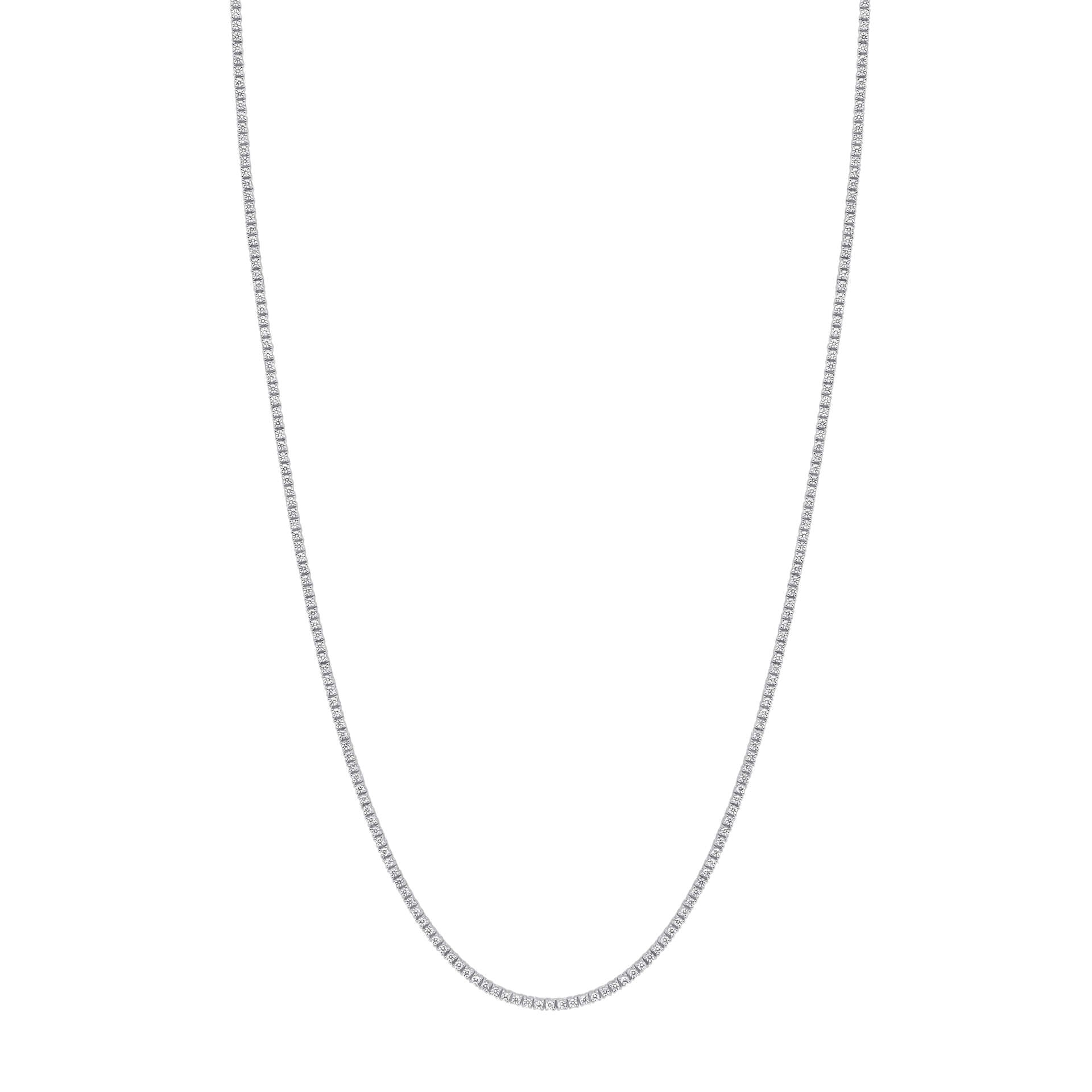 Gecko Jewellery Demi Fine Tennis Necklace – Sterling Silver Zirconia