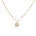 Laura Ashley Bowen Star Necklace – Gold Plated Brass & Cubic Zirconia