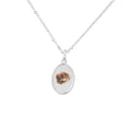 Poppy Meadow Flower Necklace | Silver & Rose Gold Plated Brass