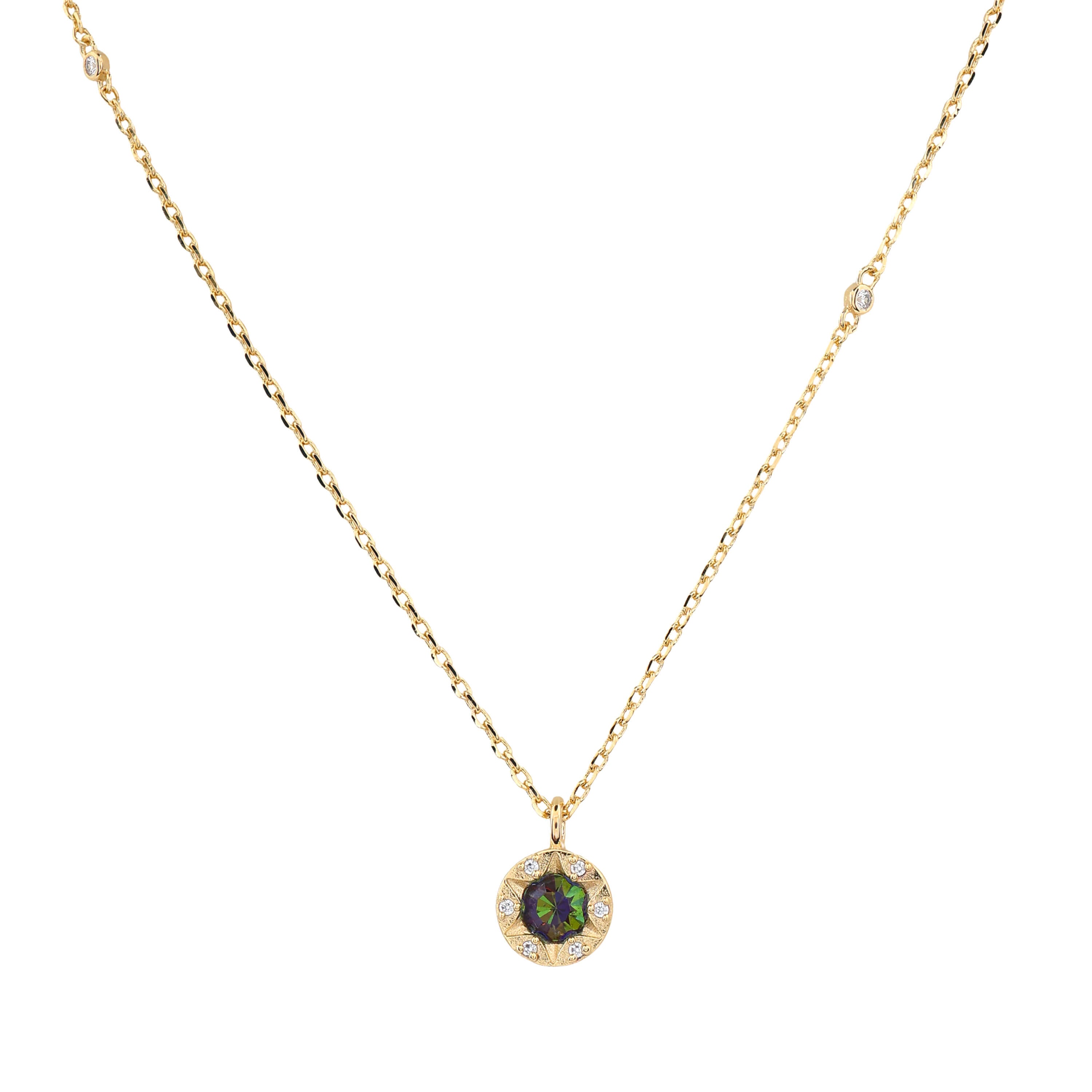 Laura Ashley Bowen Star Crystal Necklace | Recycled Brass Jewellery