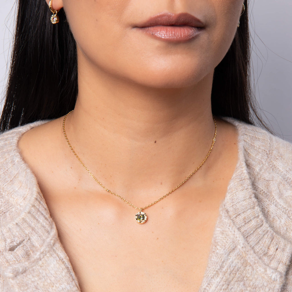 Laura Ashley Bowen Star Crystal Necklace | Recycled Brass Jewellery