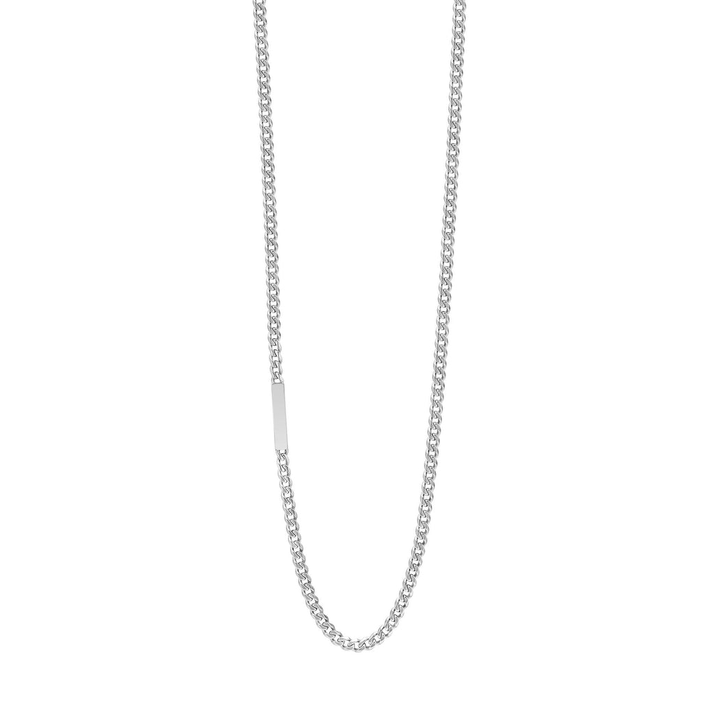 Gecko Jewellery Engravable Bar Chain Necklace in Yellow Gold Plated