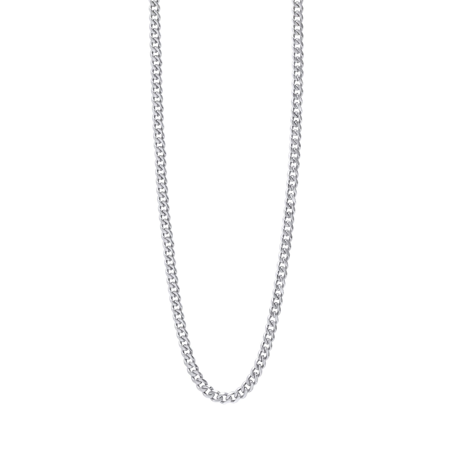 Gecko Jewellery Smaller Fit Stainless Steel Cuban Link Chain Necklace