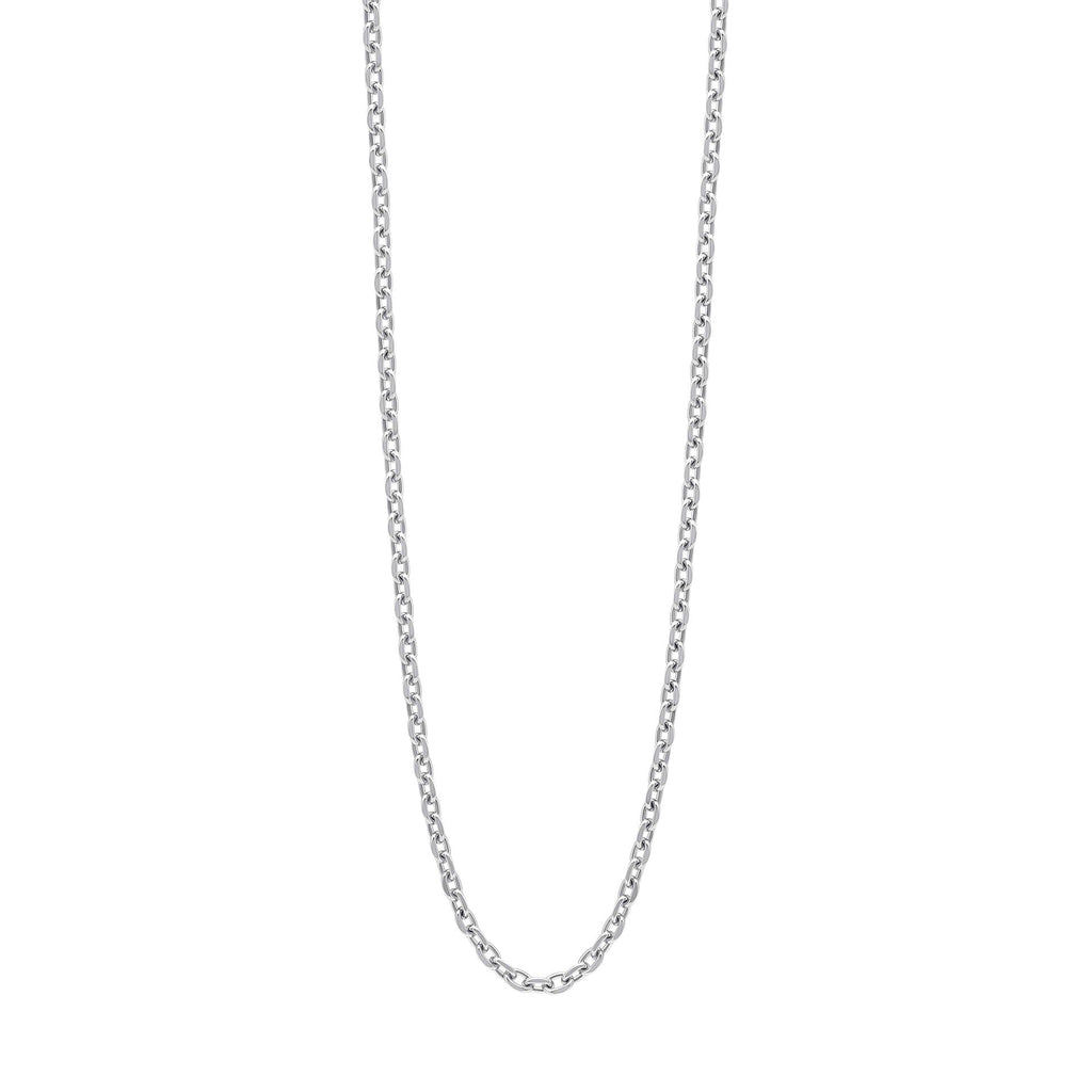 Gecko Jewellery Polished Stainless Steel Cable Link Chain Necklace