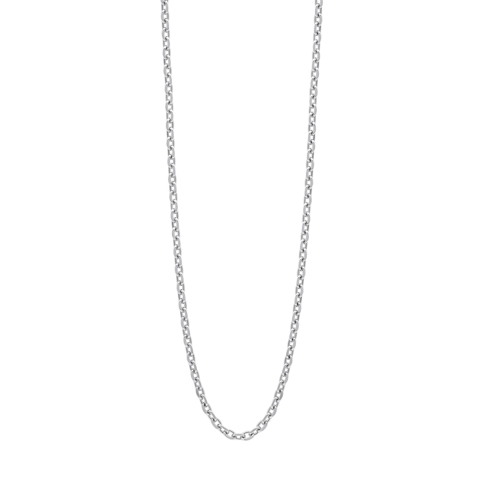 Gecko Jewellery Polished Stainless Steel Cable Link Chain Necklace