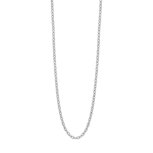 Gecko Jewellery Polished Stainless Steel Cable Link Chain Necklace