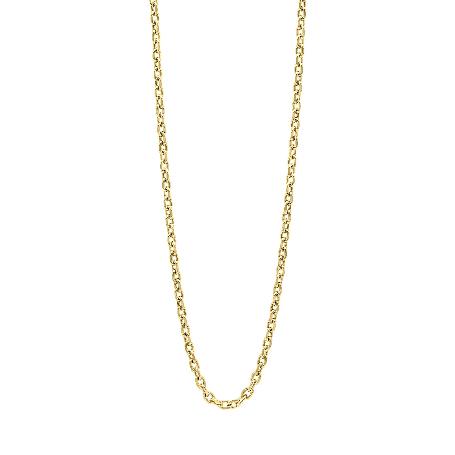 Gecko Jewellery Polished Stainless Steel Cable Link Chain Necklace