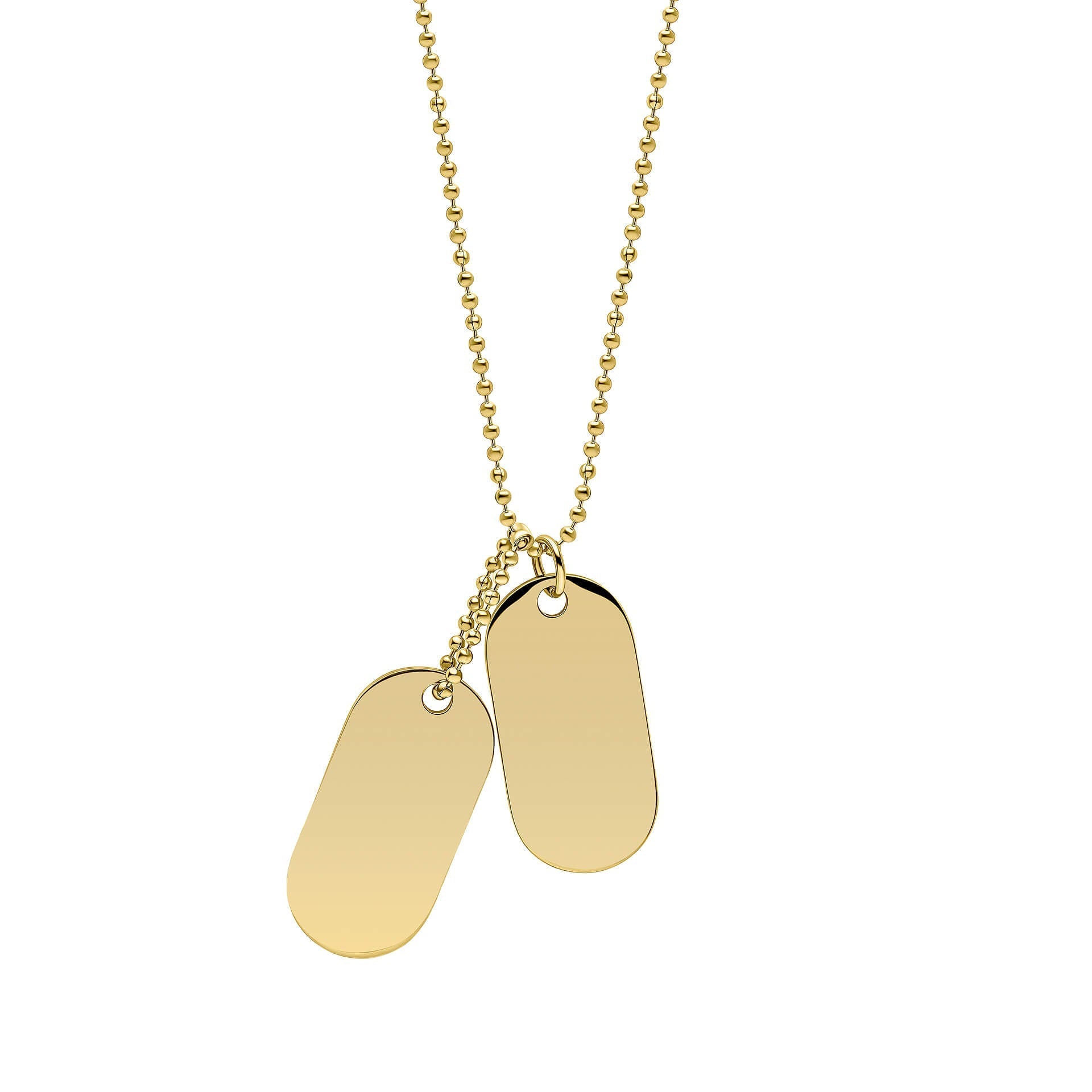Gecko Jewellery Double Oval Dog Tag Necklace | Polished Stainless Steel
