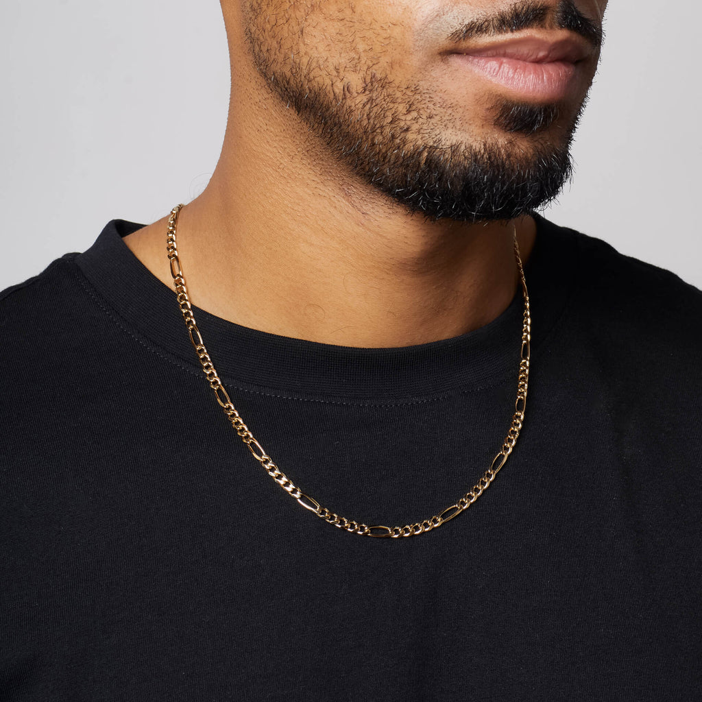 Gecko Jewellery Sterling Silver Figaro Chain Necklace with Box Lock