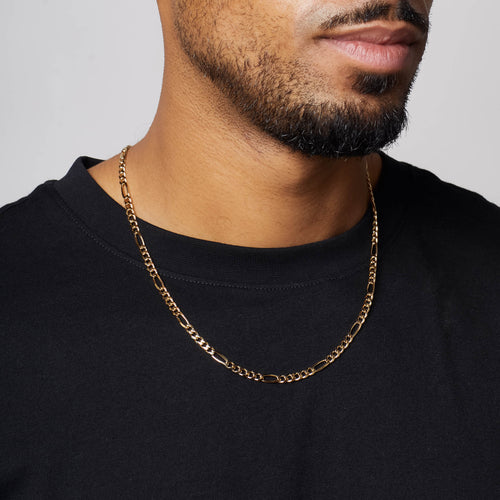 Gecko Jewellery Sterling Silver Figaro Chain Necklace with Box Lock