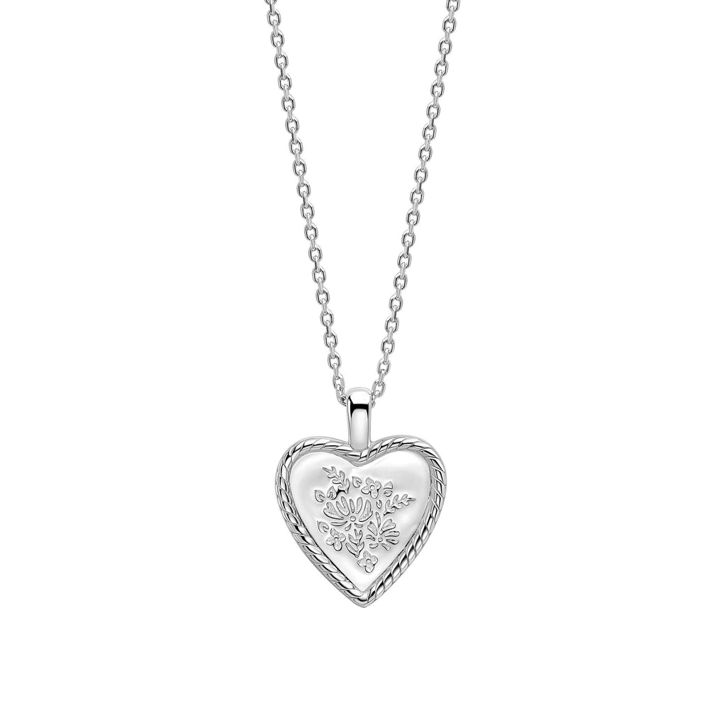 Gecko Jewellery Spring Posy Heart Necklace | Recycled Sterling Silver