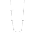 Laura Ashley Blue Birds Station Necklace in Recycled Sterling Silver