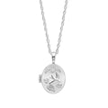 Blue Birds Locket Necklace in Recycled Sterling Silver | Gecko Jewellery