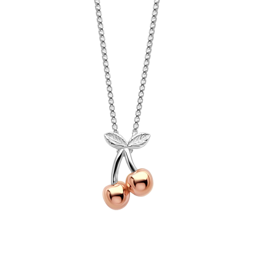 Gecko Jewellery Cranwell Orchard Cherry Necklace - Rose Gold Silver