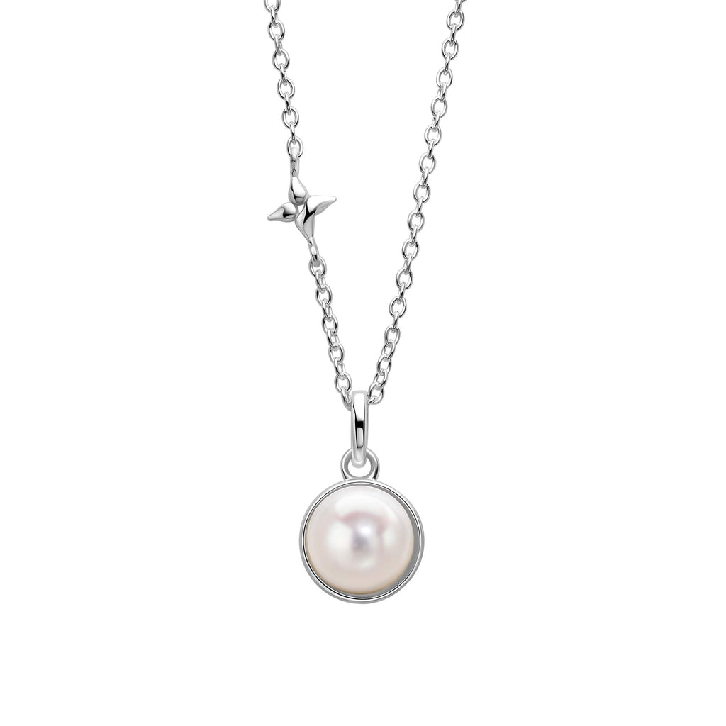 Gecko Jewellery Hartley Check Mabe Pearl Necklace in Sterling Silver