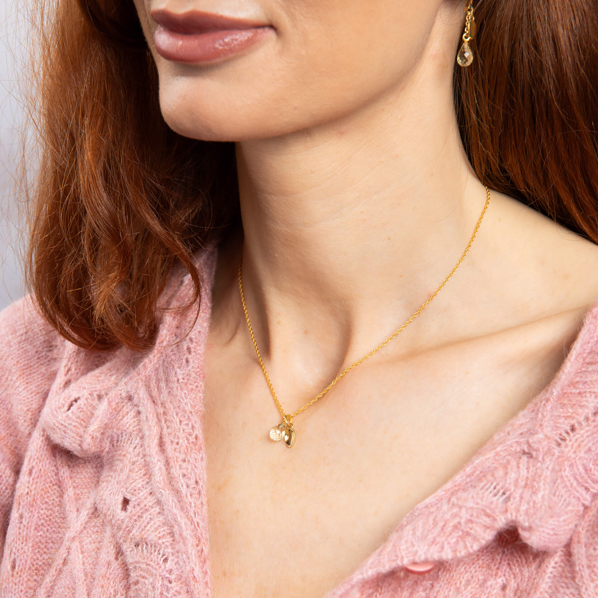 Laura Ashley Everingham Meadow Gold Plated Silver Briolette Necklace