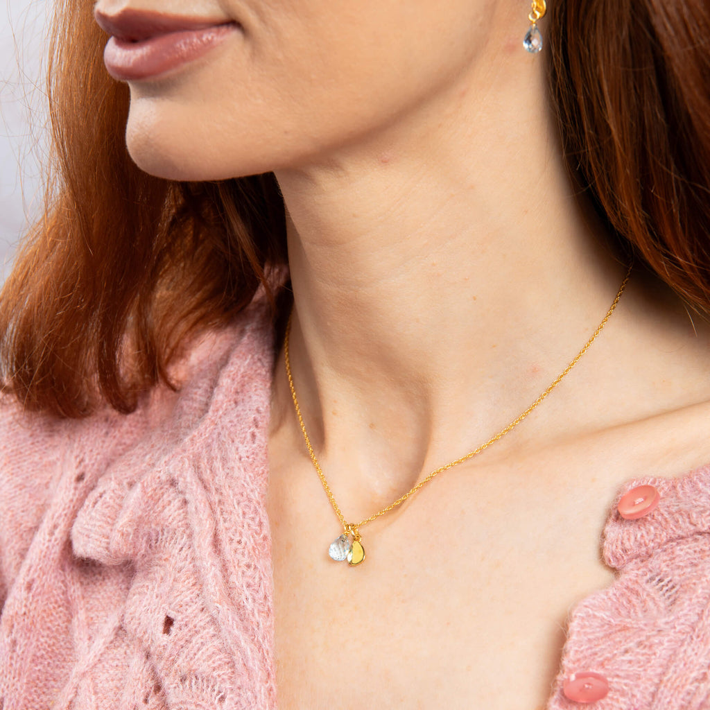 Laura Ashley Everingham Meadow Gold Plated Silver Briolette Necklace
