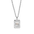 Gecko Jewellery Foscot Damask White Topaz Necklace in Sterling Silver