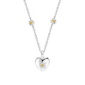 Laura Ashley Kids Daisy Heart Necklace in Gold-Plated Sterling Silver