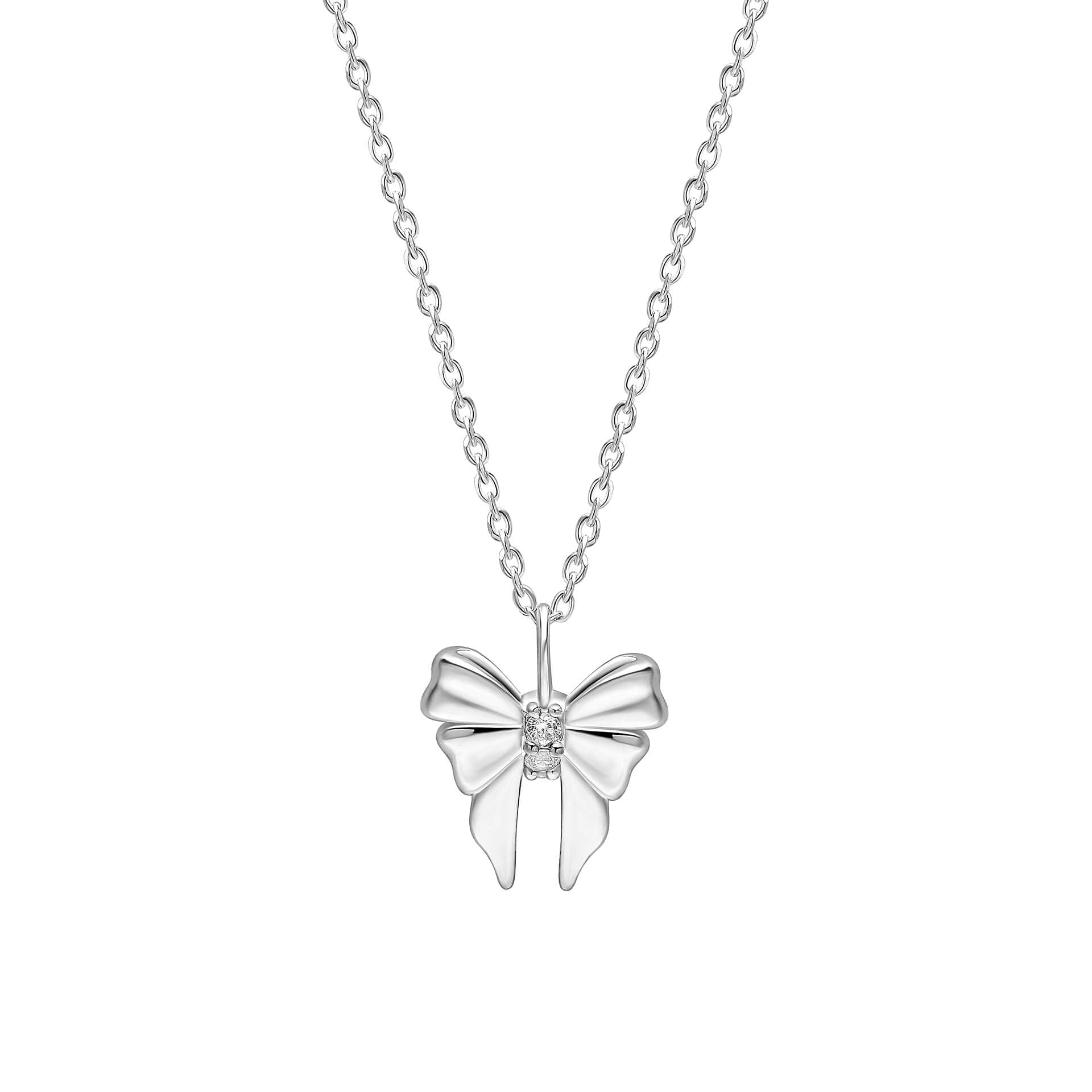 Laura Ashley Milda Bow Necklace – Recycled Sterling Silver for Kids