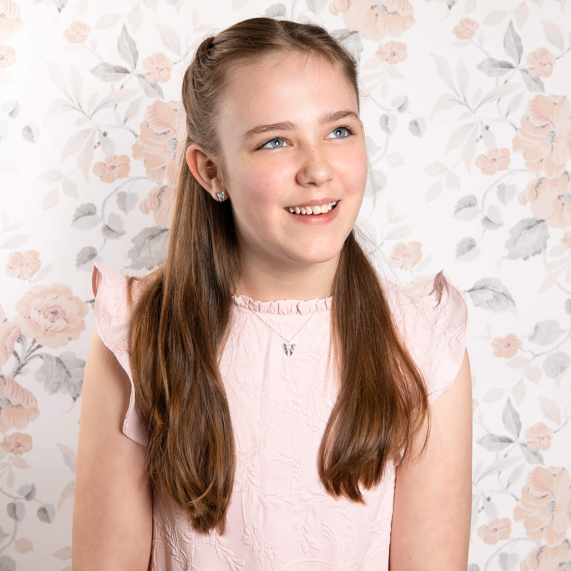 Laura Ashley Milda Bow Necklace – Recycled Sterling Silver for Kids