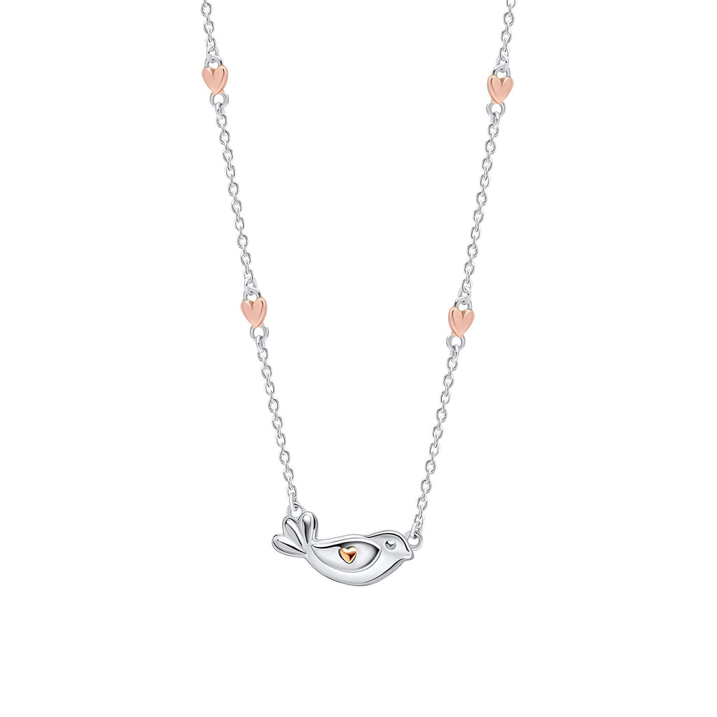 Gecko Jewellery Kids Rosmere Love Mini Bird Necklace - Sterling Silver