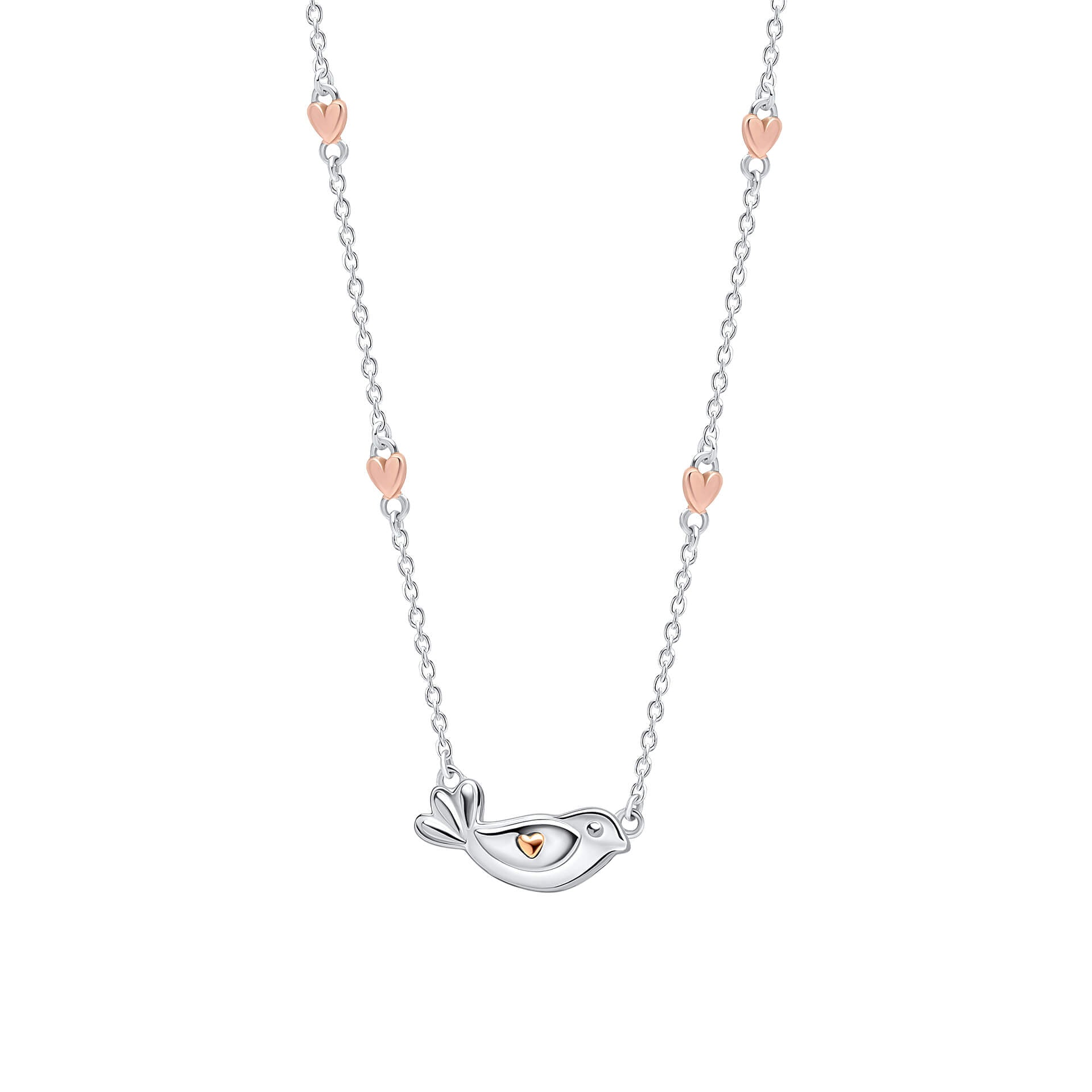 Gecko Jewellery Kids Rosmere Love Mini Bird Necklace - Sterling Silver