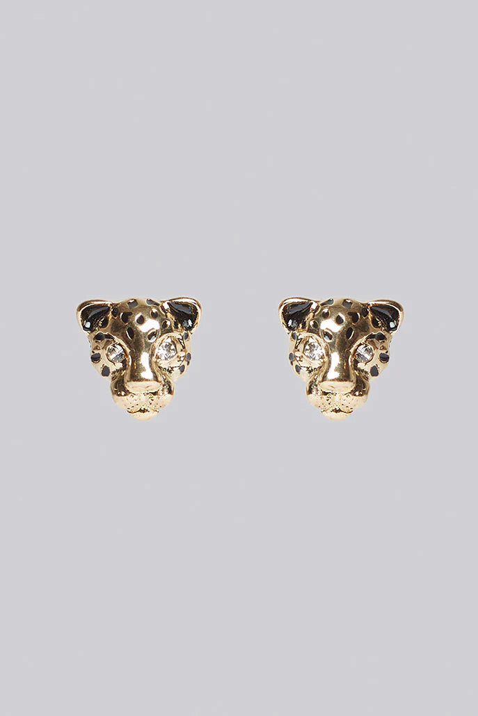 Niger Gold Leopard Earrings