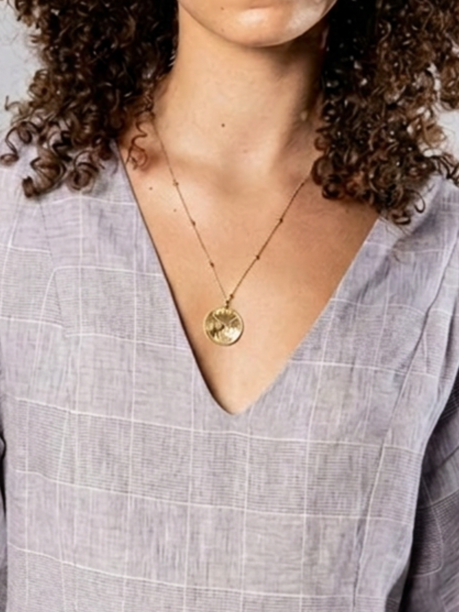 No More Nobody Day Medallion Necklace – 18k Gold Vermeil Recycled Silver