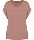 Organic Loose Fit Roll Sleeve T-shirt: Womens